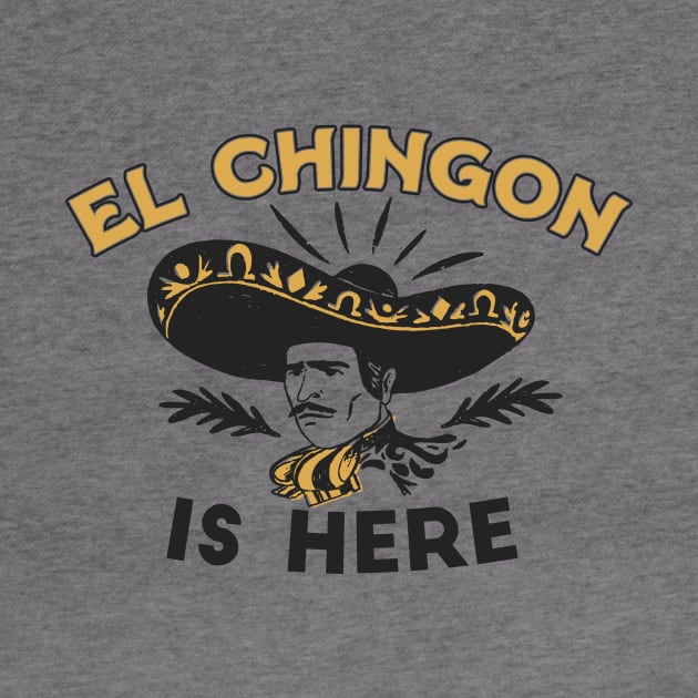 El Chingon Is Here // Funny Mexican Vaquero Vintage Stamp by SLAG_Creative